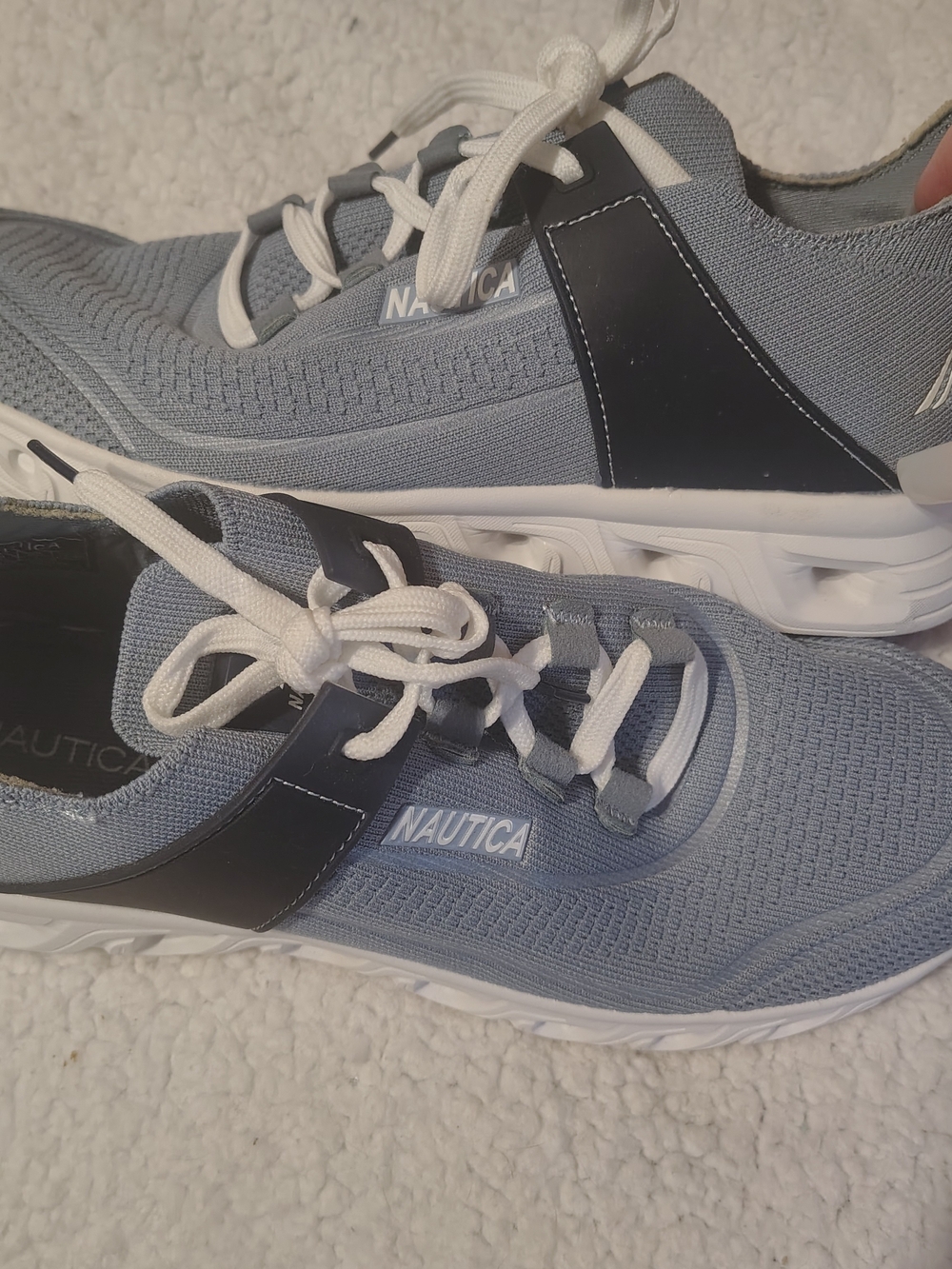 Nautica Men’s Light Blue Mesh Athletic Sneakers